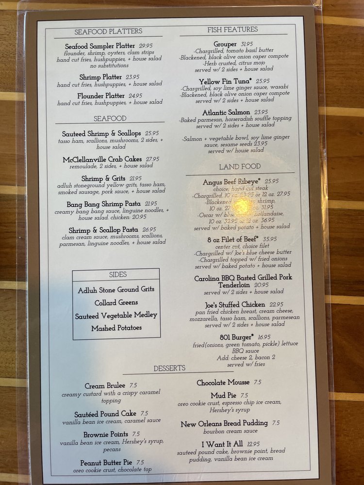 River Room Restaurant Menu - Image 1