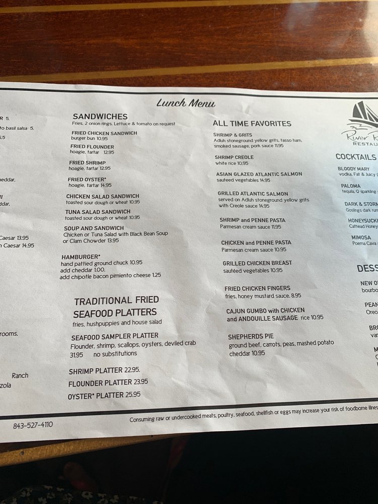 River Room Restaurant Menu - Image 8